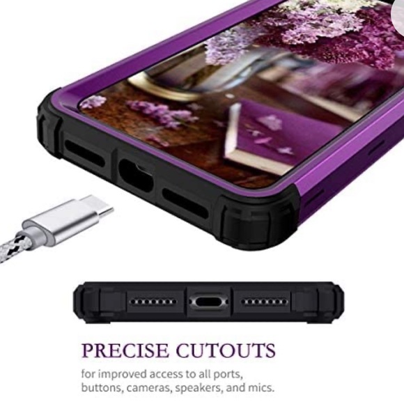 📱LONTECT iPhone XR Case💜 Shiny Purple - Picture 5 of 11
